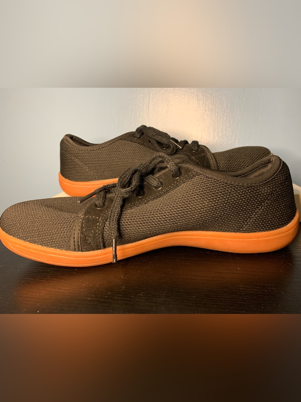 WHITIN Black Knit barefoot Sneakers with Gum Sole